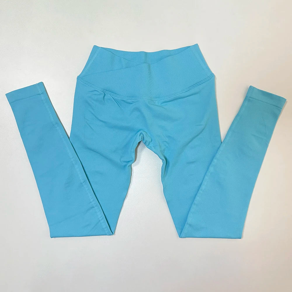 Leggings Deportivos Vision para Mujer, Pantalones de Yoga Sin Costuras con Efecto Push-Up, Leggings de Gimnasio con Cintura Cruzada, Leggings Deportivos para Levantar Glúteos