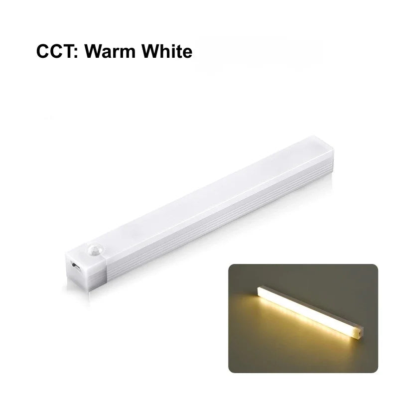 LED Strip Lights with Motion Sensor, Wireless Sensor Night Light, USB Rechargeable Detector, Wall Lamp, Kitchen and Storage Cabinet