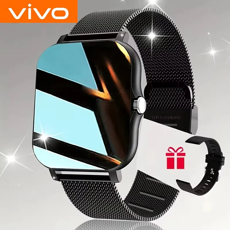 Reloj Inteligente VIVO para Android y iPhone, Pantalla HD de 2.01 Pulgadas, Responde y Realiza Llamadas, Vista Previa de Mensajes, Modos Deportivos, Esfera Personalizable, Pronóstico del Tiempo