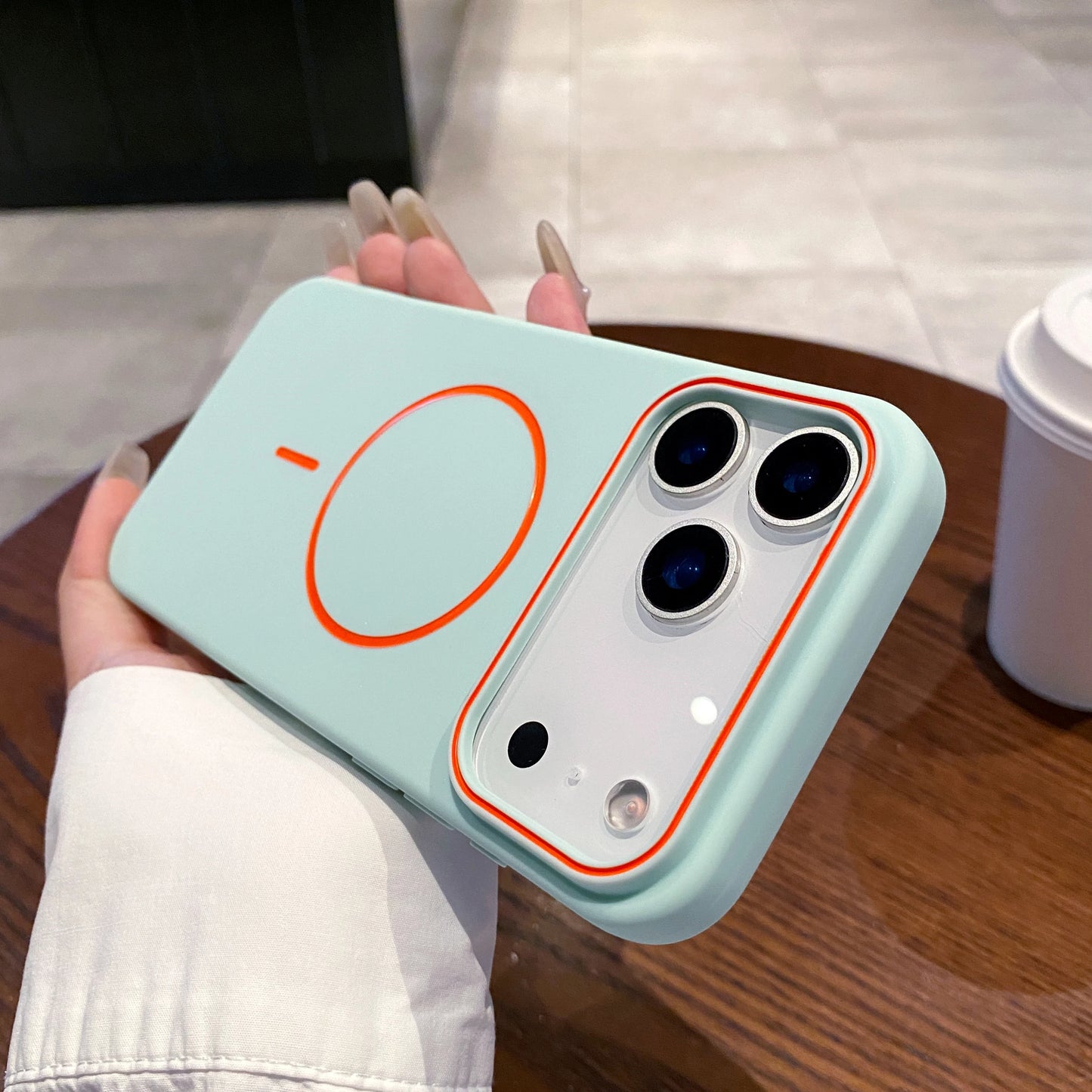 Simple Ultra-thin Magnetic Phone Case for iPhone 11, 12, 13, 14, 15, 16 17 Pro Max 17 Air, Soft Matte Phone Case with Wireless Charging
