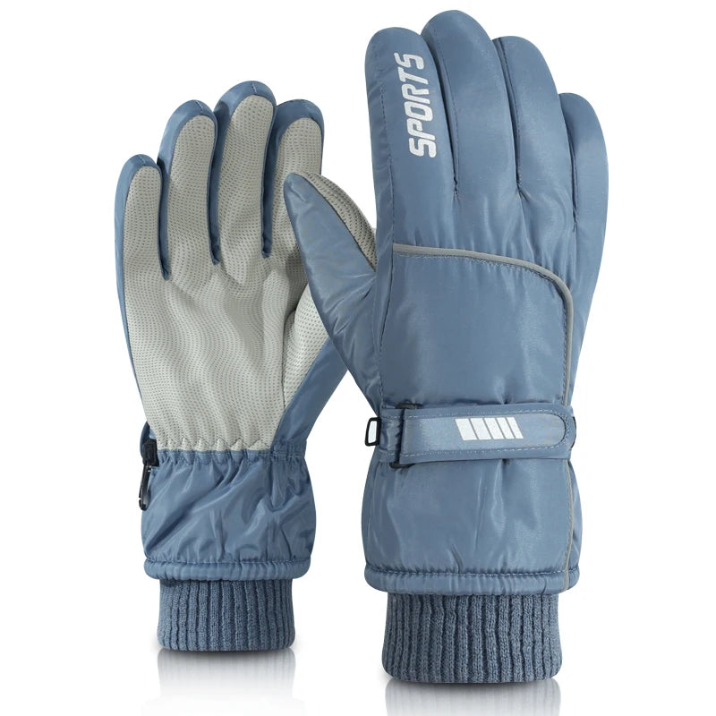Guantes de esquí cálidos de invierno profesionales para hombres y mujeres, guantes cálidos para la nieve, guantes impermeables para motocicleta, pantalla táctil Smile 506.