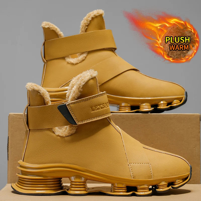 Women's and Men's Boots, New Winter Sneakers, Warm Women's and Men's Shoes, Waterproof Non-slip Plush Trainers, Women's and Men's Tennis Shoes, Boots, Women's and Men's Winter Trainers