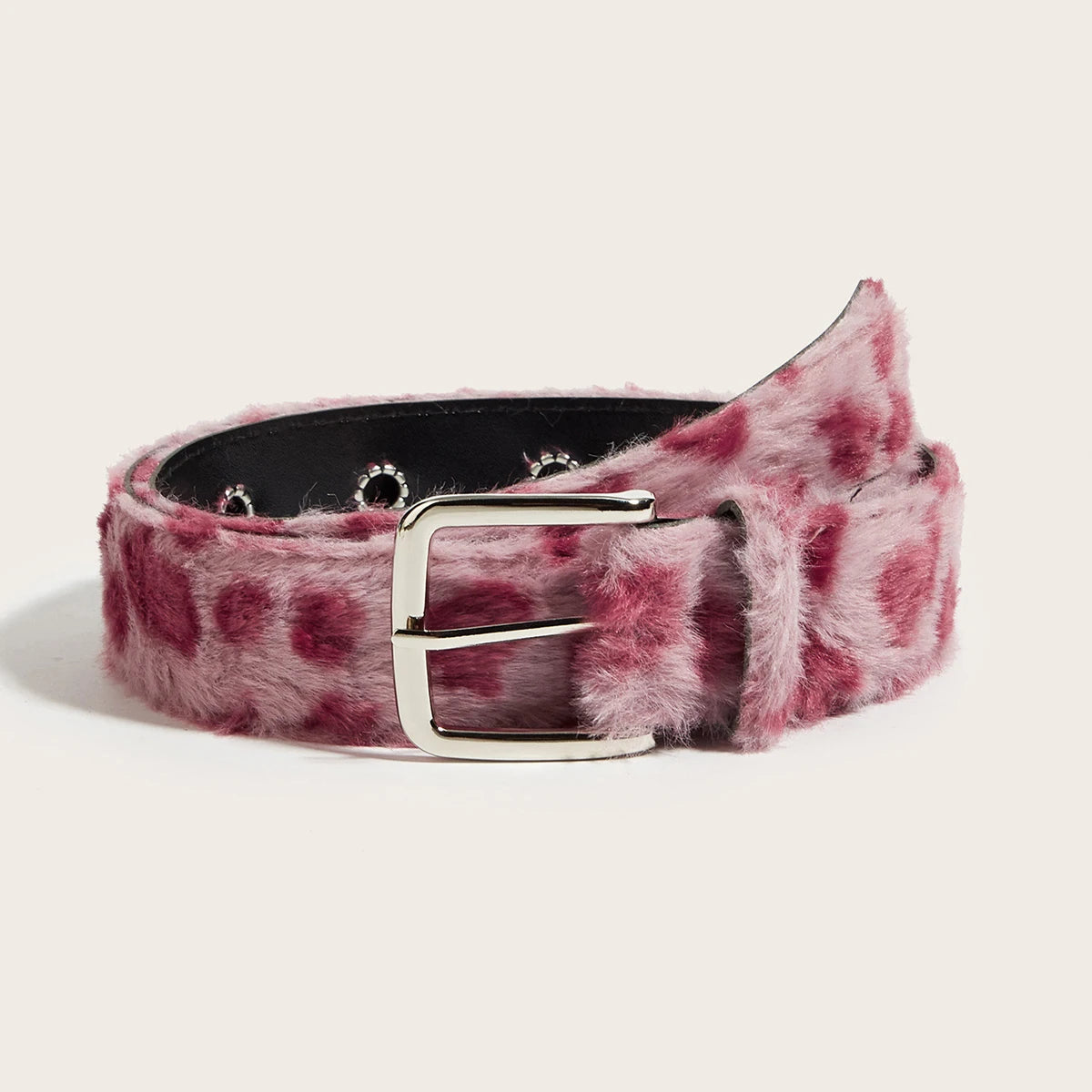 Cinturones góticos Y2K para mujer, pretina de piel de Animal vívida Artificial a la moda, accesorios Punk de Hip hop, pretina vaquera rosa para invierno.