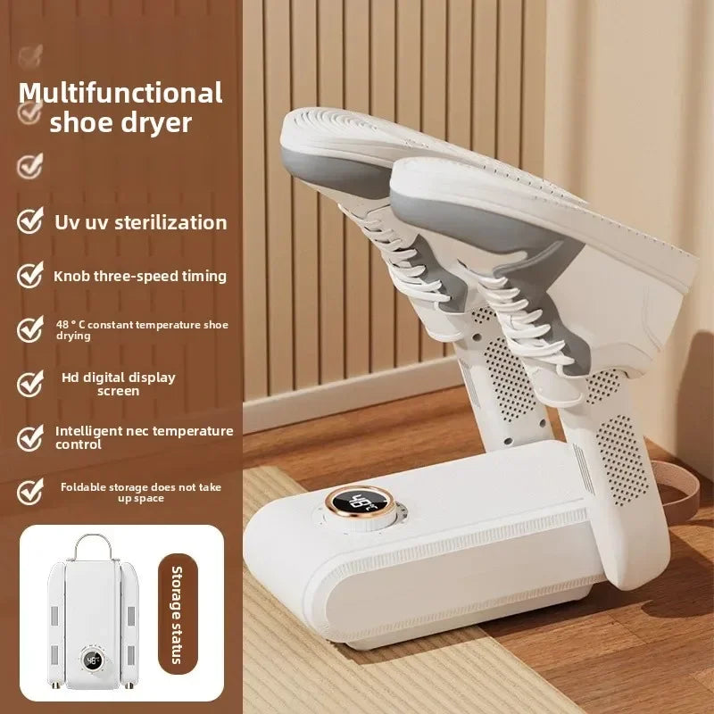 Portable Folding Electric Shoe Dryer, UV Blue Light, UV Sterilization, Deodorizer, Quick-drying Shoe Dryer, Household Shoe Dryer