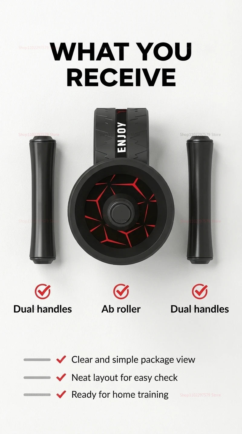 Equipo Mejorado para Ejercicios Abdominales y de Core, Rueda Abdominal para Entrenamiento de Fuerza de Cuerpo Completo con Accesorio de Soporte para Rodillas