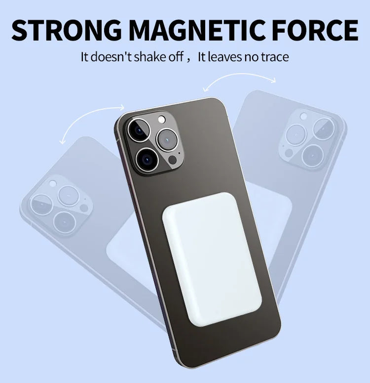 MagSafe-Magnetic Wireless Power Bank, Portable External Auxiliary Battery for iPhone 12/13/14/15 Pro Mini Plus Max