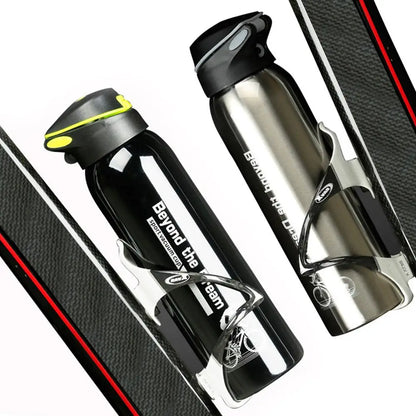 Botella de agua para bicicleta, hervidor para bicicleta de montaña, termo para ciclismo, taza de agua para mantener el calor, botella deportiva de 500ml, aleación de aluminio de 0,5l