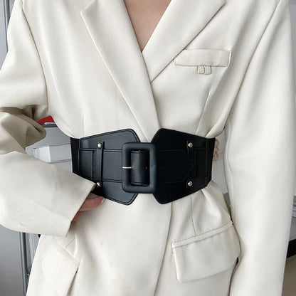 Cinturón de corsé elástico ancho para mujer, traje de vestir, fajas elásticas, cinturones de talla grande para mujer, cintura grande de alta calidad, blanco