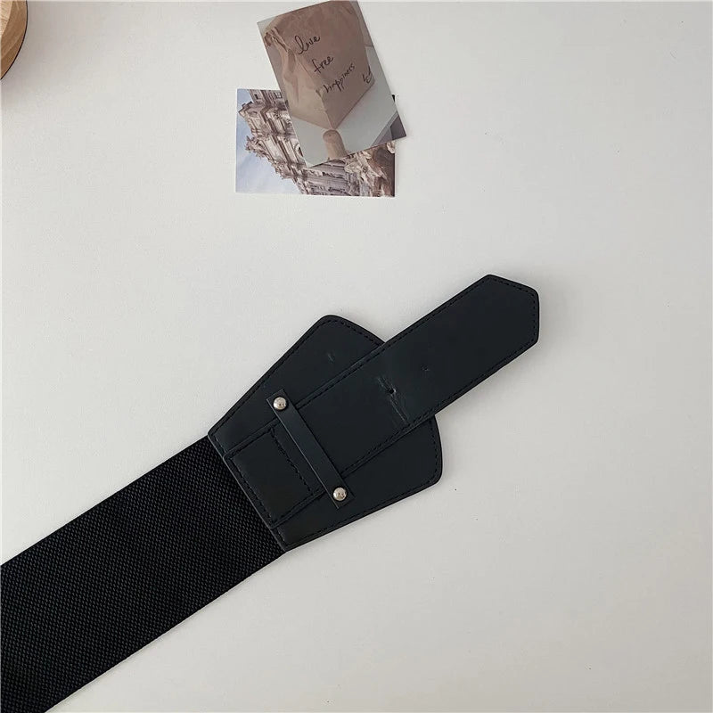 Cinturón de corsé elástico ancho para mujer, traje de vestir, fajas elásticas, cinturones de talla grande para mujer, cintura grande de alta calidad, blanco
