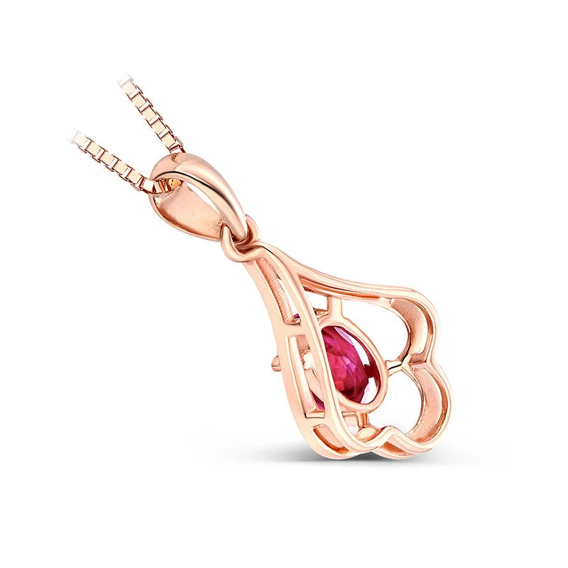 Collar Retro de plata 925, joyería con forma ovalada, colgante de piedras preciosas de rubí, accesorios para mujer, regalo de fiesta de promesa de compromiso de boda