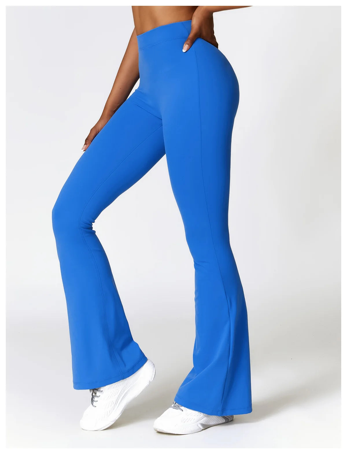 Women's V-shaped Yoga Pants, Flared Leggings, High-Waisted Wide-Leg Pants, Sports Flared Pants for Gym and Fitness, Dance Pants.