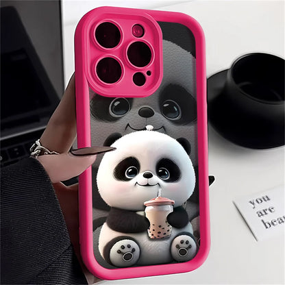Soft TPU Panda Case for iPhone 15 Pro Max, Cases for iPhone 16 17 Air 13 14 11 12 16E 7 8 Plus SE 17promax 16promax