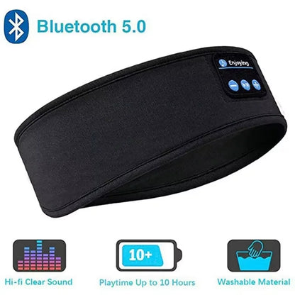 HOMEFISH BT Sports Headband Headphones for Sleeping Elastic Wireless Music Eye Mask Headphones Wireless Bluetooth Headband