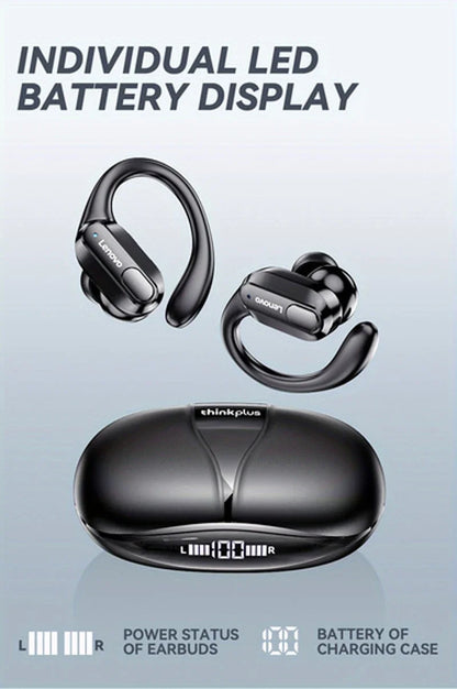 XT80 Wireless Bluetooth 5.3 Earbuds True Wireless Headphones with Mic Button Control Noise Reduction Ear Hooks Waterproof Headphones