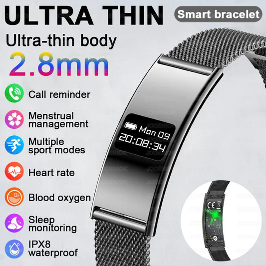 Smart Bracelet for Men and Women, Sleep Heart Rate Monitor, Smart Health Band, Waterproof Activity/Sport Tracker, Smart Watch for Android iOS