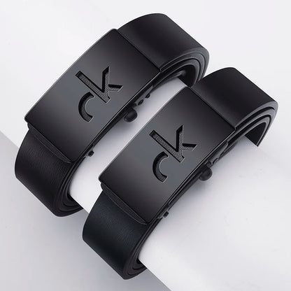 Men's Business Belt with Simple Retro Alloy Automatic Buckle, for Shorts, Belt Accessories, Fashion Casual Belt for Men and Women