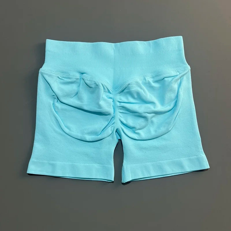 Shorts Deportivos HISTELLO Impacts de 4.5" para Mujer, Shorts de Ciclismo de Cintura Baja, Shorts de Gimnasio, Leggings de Yoga sin Costuras con Efecto Push-Up