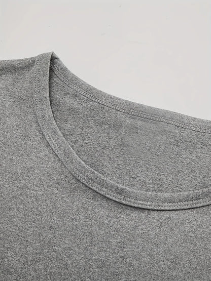 Camiseta holgada informal de algodón 100% para primavera y otoño para mujer, camiseta de manga larga con cuello redondo y estampado.