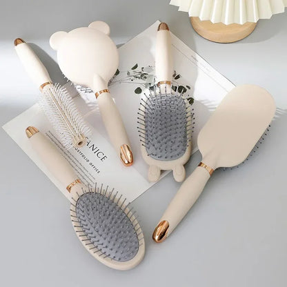 Peine bonito antiestático para escape, peine con cojín de aire para el hogar, para mujer, pelo largo, rizador, bolsa de aire esponjosa, peine para masaje de cabeza