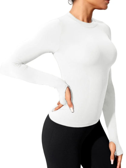 Camisas de Yoga de manga larga, ropa deportiva para mujer, ropa deportiva para gimnasio, mujer, para correr.