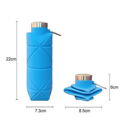Botella de agua blanda de 700ML, cubo para correr, Gourde, botella de agua de silicona para correr, matraz blando YDSH05