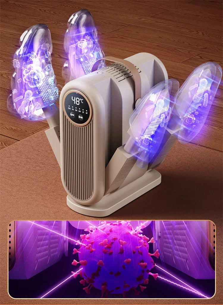 Portable Folding Electric Shoe Dryer, UV Blue Light, UV Sterilization, Deodorizer, Quick-drying Shoe Dryer, Household Shoe Dryer