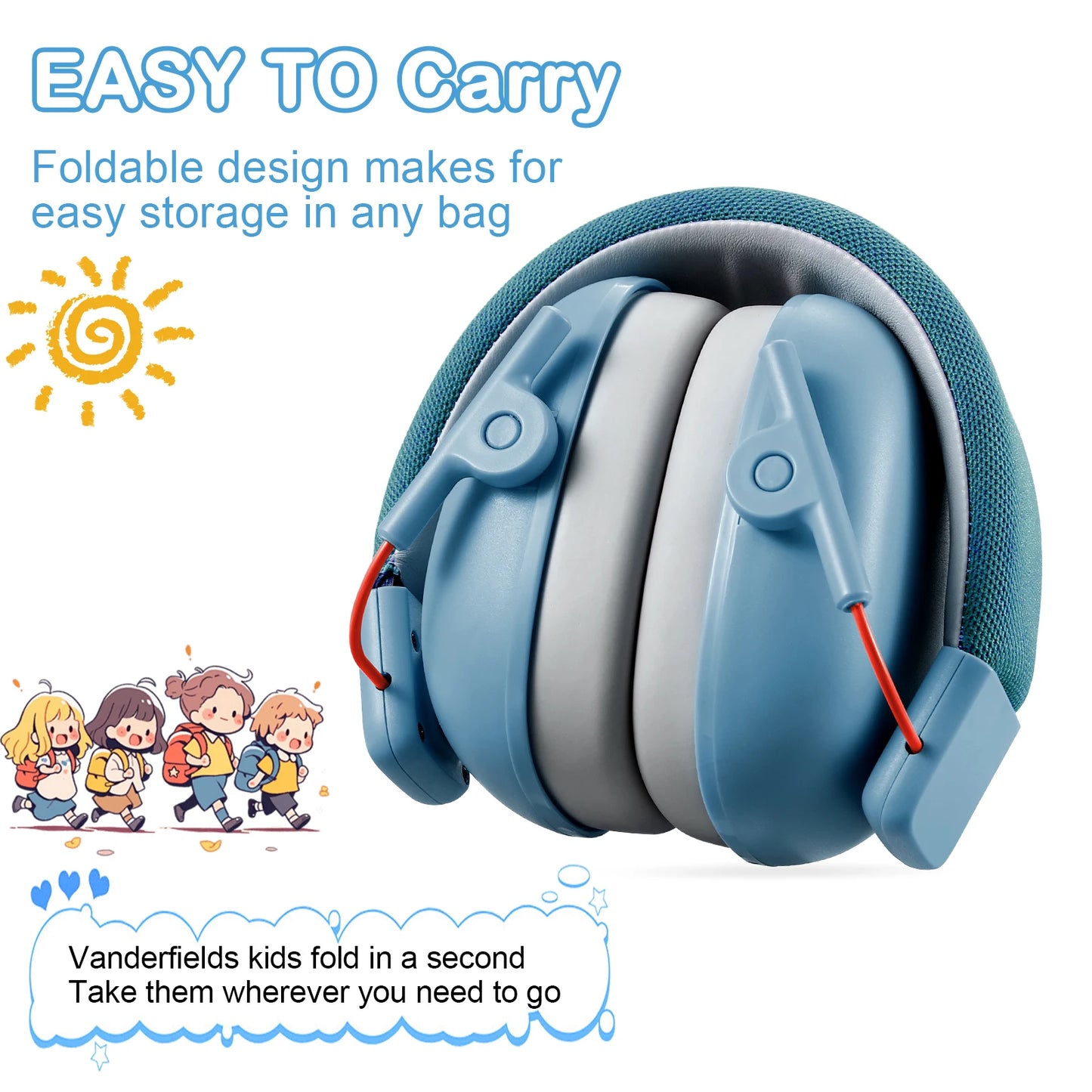 Kids protective ear muffs, 27dB hearing protection, soundproof headphones, safety reduction, noise cancelling