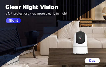 Cámara IP Tuya 5G WiFi para interiores, cámara de vigilancia de seguridad inalámbrica de 6MP, seguimiento automático, Monitor de bebé, visión nocturna IR, cámara con Zoom 6x