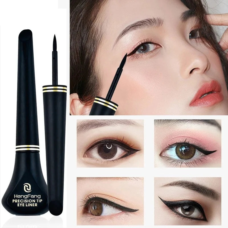 Delineador de ojos resistente al agua, líquido, cabeza dura, secado rápido, resistente al sudor, no florece, lápiz delineador de ojos de larga duración, cosméticos Maquiagem