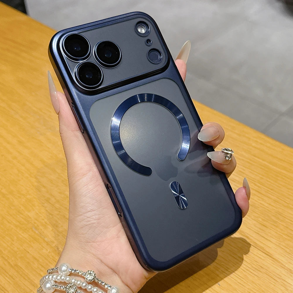 Luxury Matte Translucent Magnetic Case for iPhone 17 Pro Max 17Pro 17 Air, Magsafe Wireless Charging Camera Protective Cover, for iPhone 17 Pro Max