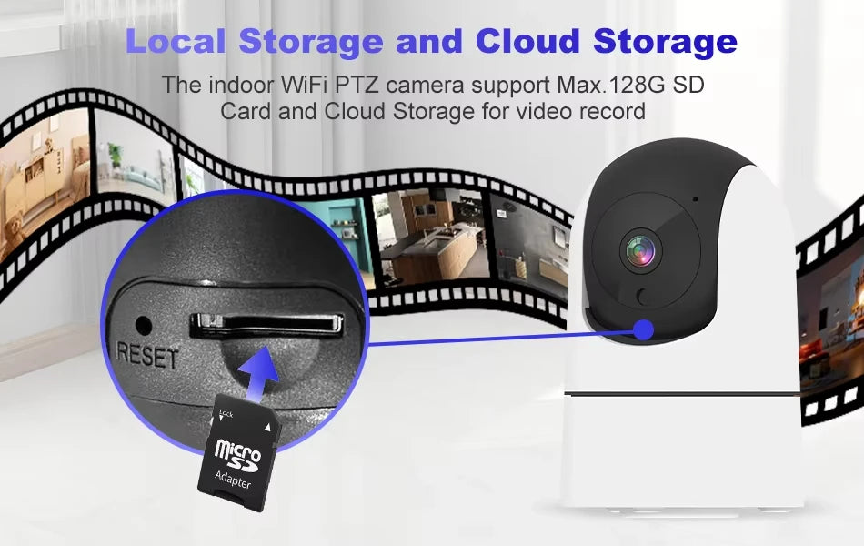 Cámara IP Tuya 5G WiFi para interiores, cámara de vigilancia de seguridad inalámbrica de 6MP, seguimiento automático, Monitor de bebé, visión nocturna IR, cámara con Zoom 6x