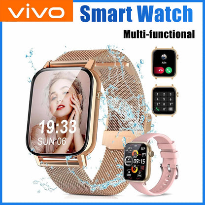 VIVO Smartwatch for Android and iPhone, 2.01-inch HD Screen, Answer and Make Calls, Message Preview, Sports Modes, Customizable Watch Face, Weather Forecast