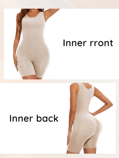 POKARLA Sexy Full Coverage Bodysuits, Thigh Shaper, Wide Shoulder Strap Shapewear Bodysuit, Seamless Girdle, Slimming.