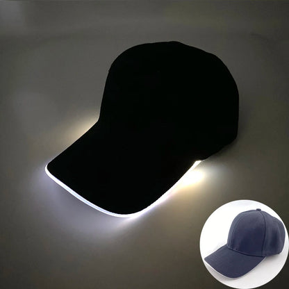Sombrero fluorescente LED de fibra óptica, gorra de béisbol brillante de neón, suministros de fiesta de baile, sombrero de Rap de hip hop, accesorios de Club, disfraz