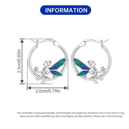 Pendientes de aro de bambú para mujer, de Plata de Ley 925 originales, con bonito Panda, joyería fina, regalos de fiesta de cumpleaños