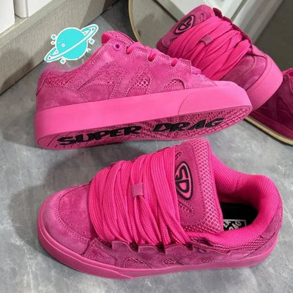 Zapatos informales transpirables de malla clásica para mujer, calzado deportivo antideslizante y resistente al desgaste con suela gruesa para correr por la mañana en el campus