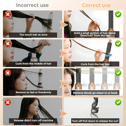 Secador de pelo profesional 5 en 1, peine de aire caliente, rizador para Dyson Airwrap, herramienta de estilismo, alisador de pelo, herramienta de peluquería