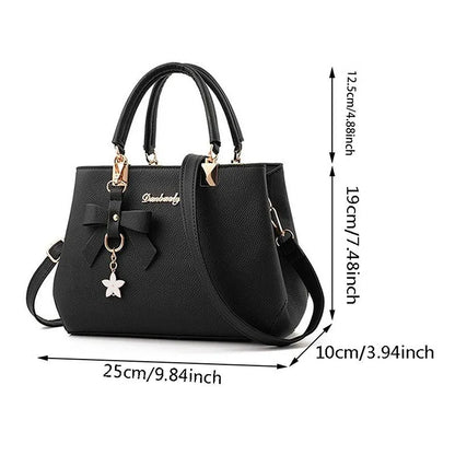 Bolsos de mensajero para mujer con colgante de flor, bolsos de moda para oficina para mujer, bolso puro para mujer, nuevos bolsos de hombro tipo bandolera