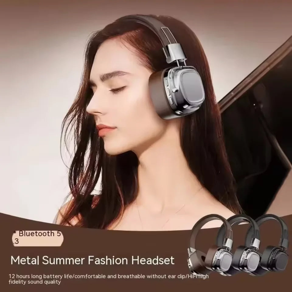 New 5.3 Wireless Bluetooth Foldable Headphones Gamer's Choice Retro Over-Ear Headphones DJ Stereo Sound Bluetooth