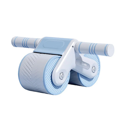 Rodillo Abdominal con Doble Rueda y Retorno Automático, Entrenador Abdominal con Rodillera, Equipo de Ejercicio para Gimnasio en Casa, Entrenamiento de Core para Fitness Corporal