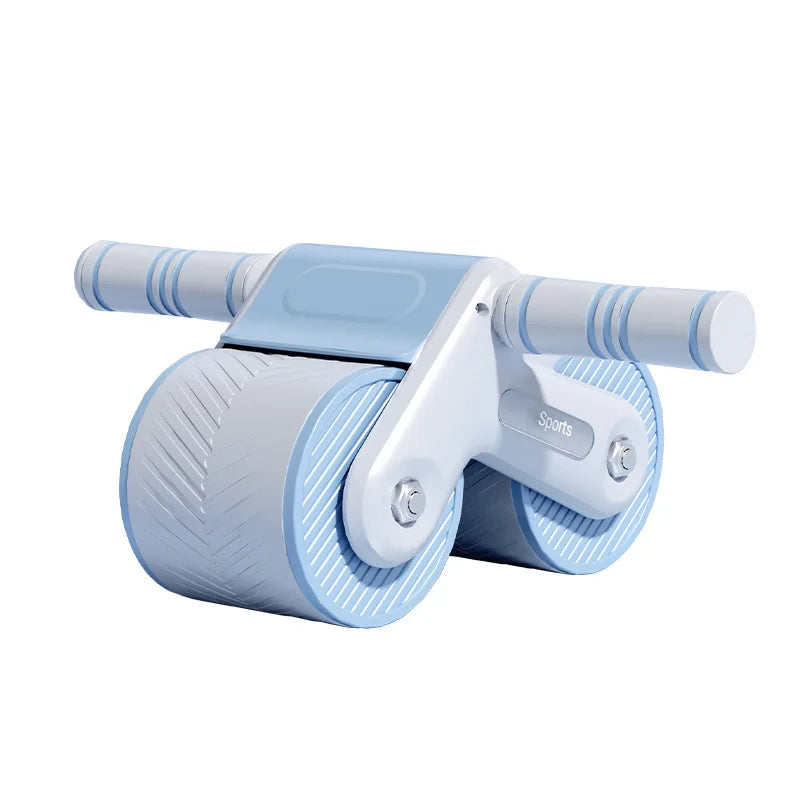 Rodillo Abdominal con Doble Rueda y Retorno Automático, Entrenador Abdominal con Rodillera, Equipo de Ejercicio para Gimnasio en Casa, Entrenamiento de Core para Fitness Corporal