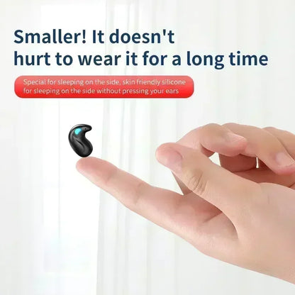 X55 Sleep Headphones, Mini Wireless Earbuds for Work, TWS Bluetooth Stereo Hidden Headphones with Mic, HD Call, Waterproof