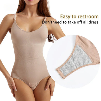 Body moldeador de cuerpo para mujer, Body moldeador sin mangas con Control de barriga, entrenador de cintura delgada con ganchos de talla grande.