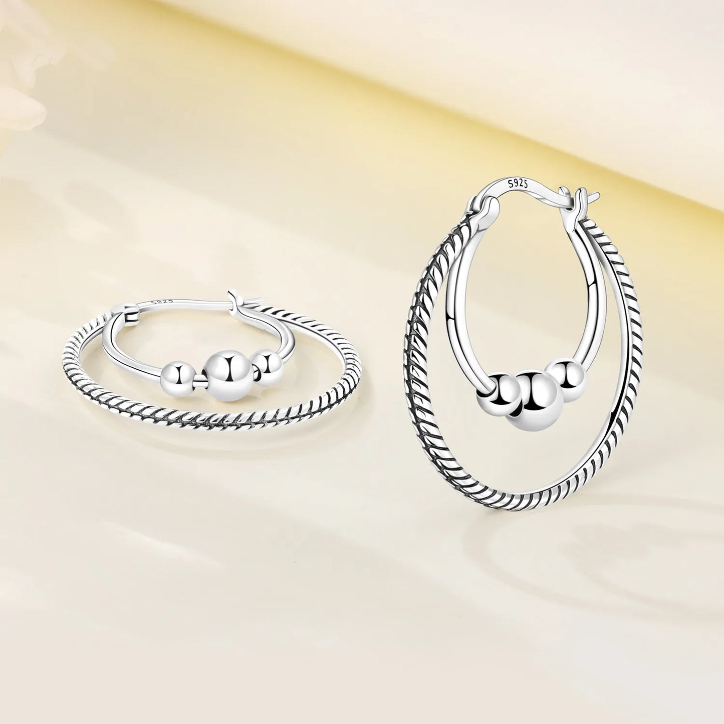 Pendientes de aro de bambú para mujer, de Plata de Ley 925 originales, con bonito Panda, joyería fina, regalos de fiesta de cumpleaños