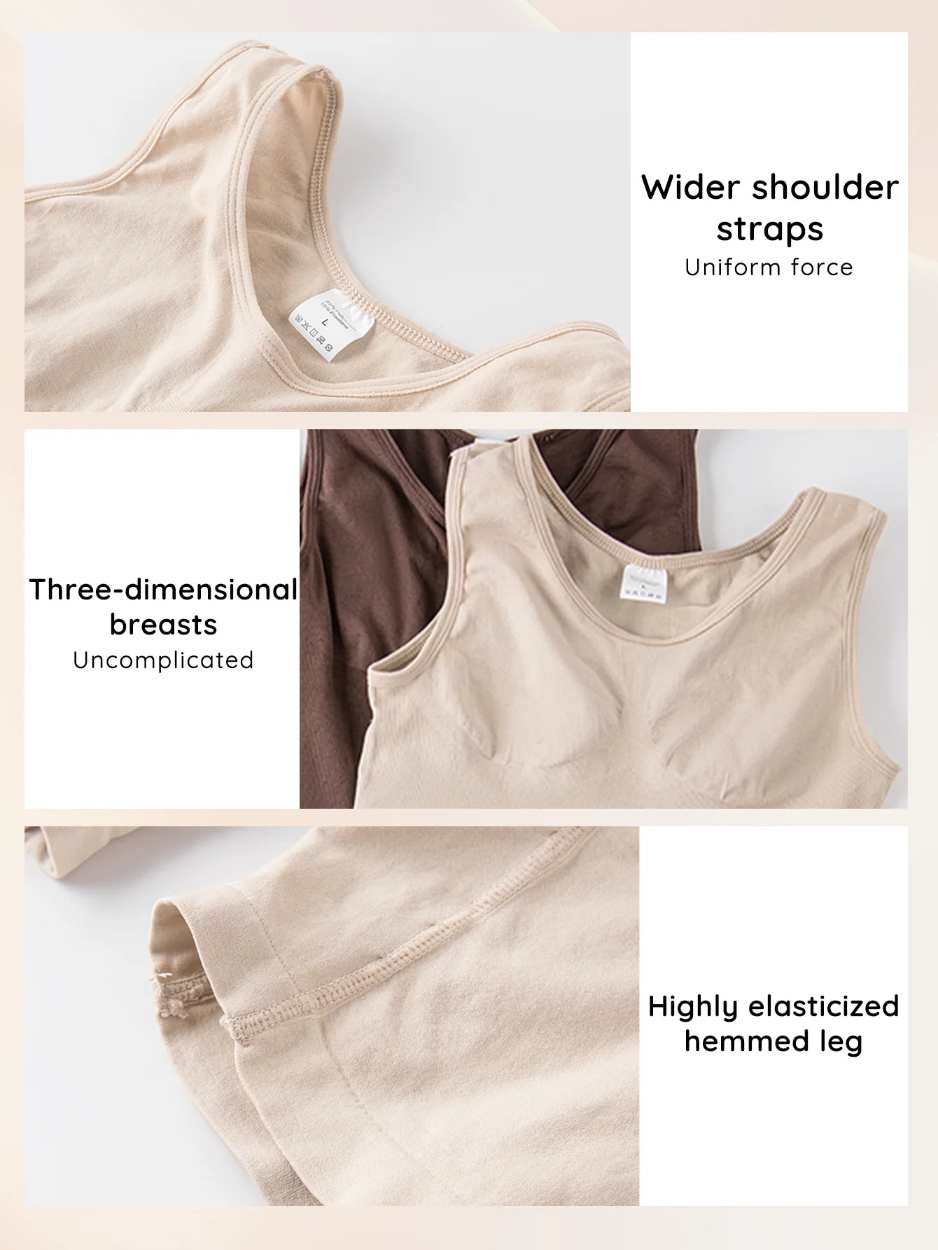 POKARLA Sexy Full Coverage Bodysuits, Thigh Shaper, Wide Shoulder Strap Shapewear Bodysuit, Seamless Girdle, Slimming.