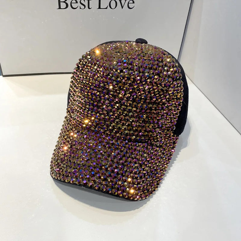 CNTANG gorra de béisbol de verano para mujer, gorras con diamantes de imitación para primavera y otoño, gorras de hip hop con personalidad a la moda para mujer, Snapback
