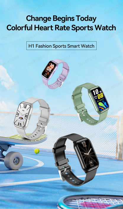 Para mujeres hombres reloj inteligente pantalla AMOLED salud monitoreo del ritmo cardíaco Bluetooth llamada IP68 impermeable deporte al aire libre pulsera inteligente