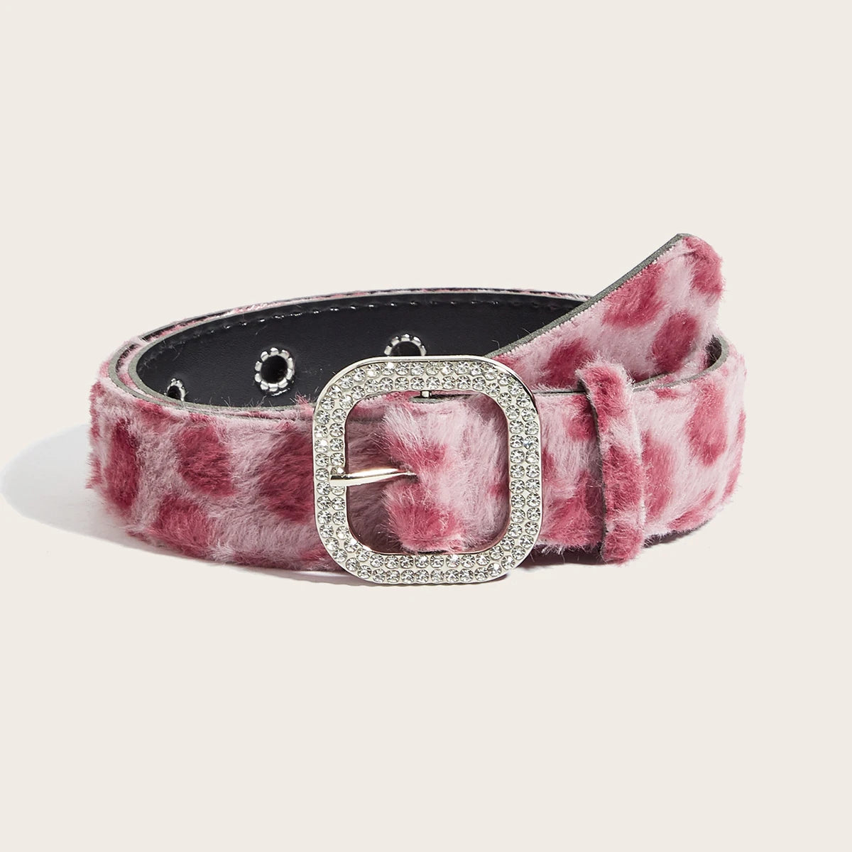 Women's Gothic Y2K Belts, Fashion Artificial Vivid Animal Leather Waistband, Hip Hop Punk Accessories, Pink Denim Waistband for Winter.