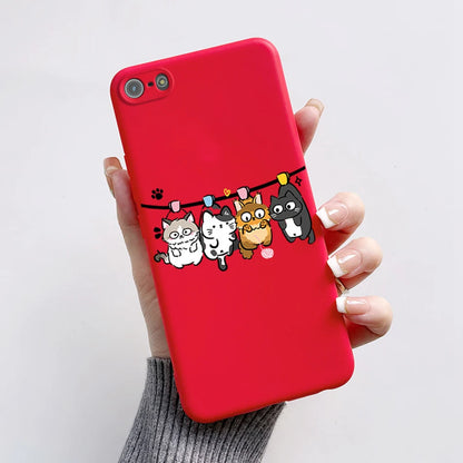 For iPhone 5 5S Case Cute Bear Cartoon Frog Painted Soft Cover For iPhone SE 2016 2020 2022 SE2 Silicone Phone Case Coque Funda