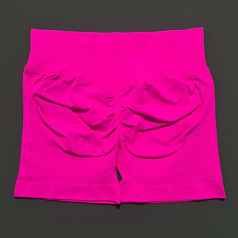 Shorts Deportivos HISTELLO Impacts de 4.5" para Mujer, Shorts de Ciclismo de Cintura Baja, Shorts de Gimnasio, Leggings de Yoga sin Costuras con Efecto Push-Up